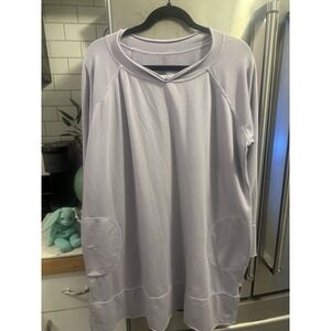 Urban Muu Muu Lilac Lounge Sweatshirt Dress Supima Cotton XL Pockets Soft Cozy